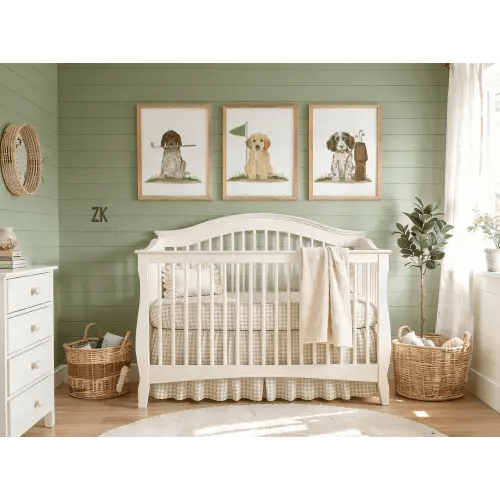 Golf Puppy Nursery Decor