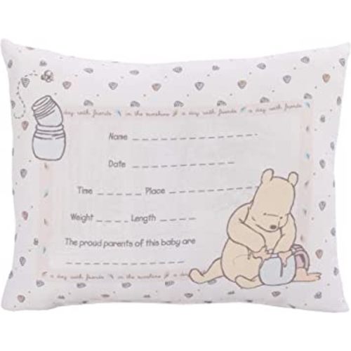 Disney Winnie The Pooh Decorative Keepsake Pillow - Personalized Pillow, Ivory, Blue, Yellow (6404709P)