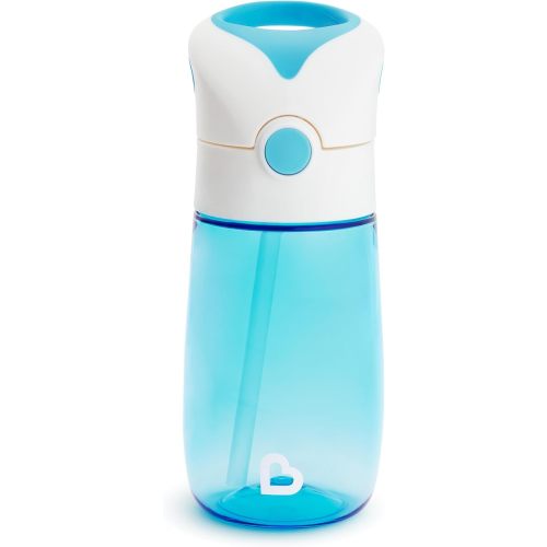 Taza para bebés Munchkin® Flip & Go™ con popote, 12 onzas, material Tritan ultraduradero, azul