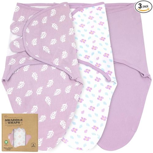 Bublo Baby Swaddles for Newborns – 3-Pack Infant Swaddles 0-3 Months – Adjustable Swaddle Sleep Sack – Soft Organic Cotton Baby Wrap for Safe & Cozy Sleep