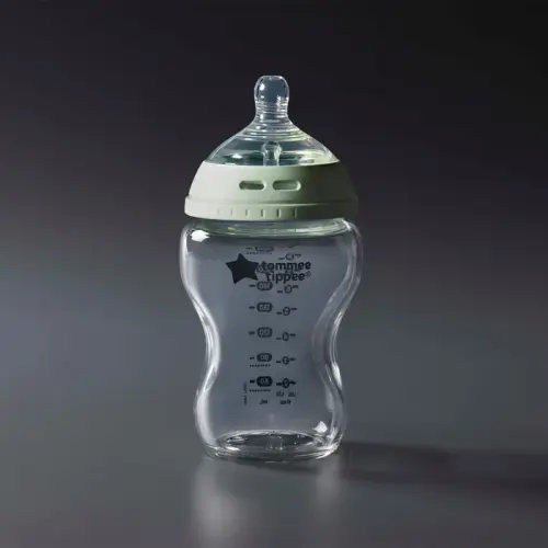 Tommee Tippee Natural Start Anti-Colic Glass Bottle With Slow Flow Teats 250Ml 0M+ | Baby Bunting AU