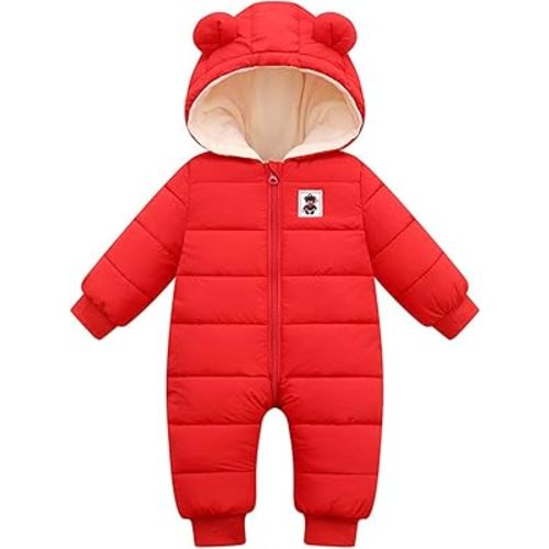 Newborn Snowsuit Baby's Romper Jumpsuit Winter Coats Warm Down Coat Cute Padded Windproof Onesie for infant girls boys