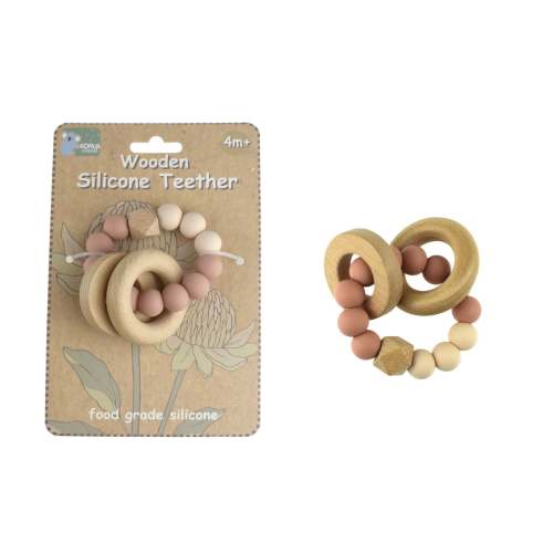 Silicone Rings Teether-pink