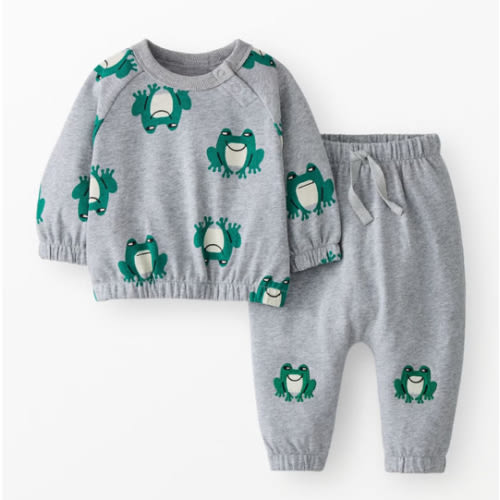 Baby French Terry Sweatshirt & Sweatpants Set