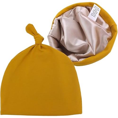 Silky Satin Lined Newborn Hat Hair Care Knot Beanie Hats for Infant Baby Boys Girls Caps 0-6 Months