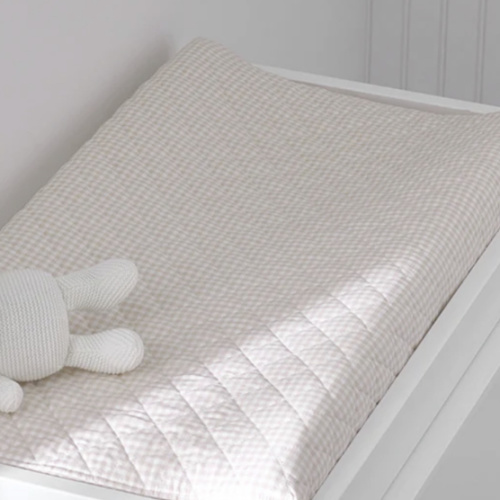 Ditsy Gingham Quilted Changing Pad Cover | The Company Store