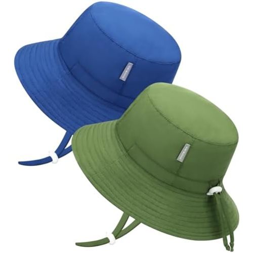 Baby Sun Hat Wide Brim Sun Protective Toddler Kids Beach Bucket Hat Summer for Boys 0-5T