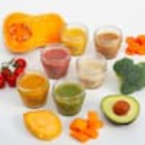 EVLA'S 4 oz. Glass Baby Food Containers (12-Pack) EV-FS-18HW