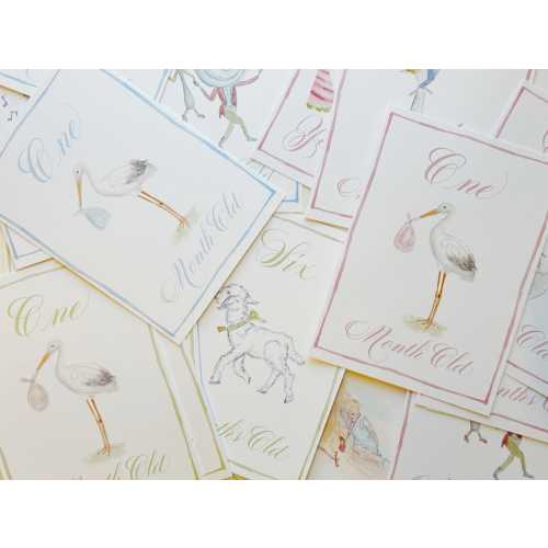 Nursery Rhyme Milestone Cards- Pink, Blue or Green – KMKnaps Designs