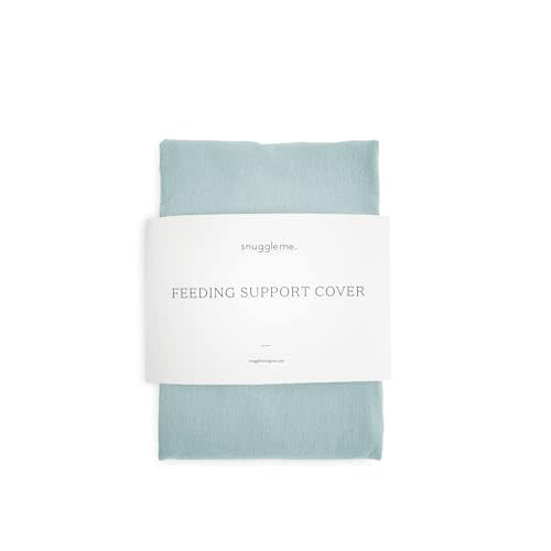 Snuggle Me Organic Nursing Pillow Cover, 100% Organic Cotton - Slate | Machine Washable Breastfeeding Support Cover, Slipcover for Baby Girls Boys Newborn