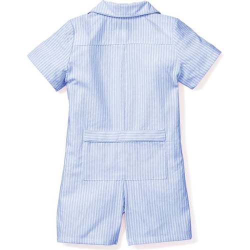 Blue Seersucker Summer Romper - Petite Plume | Maisonette