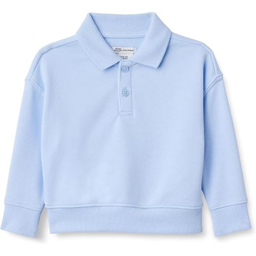 Amazon Essentials x Sofia Grainge Babies, Toddlers and Boys' French Terry Polo Sweatshirt