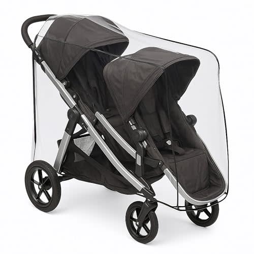 SASHA'S Rain and Wind Cover for Baby Jogger City Select Double Stroller (Stroller not Included) Made in USA