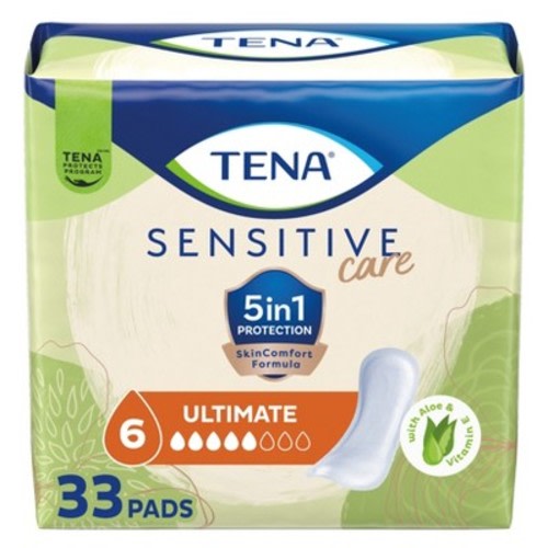 TENA Sensitive Care Incontinence Pads for Women - Ultimate Absorbency - 33ct