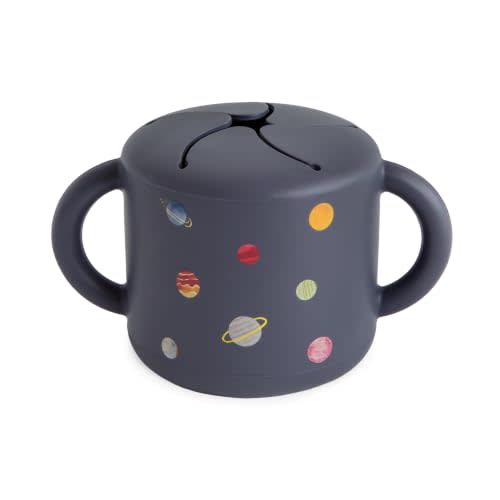 mushie Silicone Snack Cup | Spill Proof Food Container (Planets)