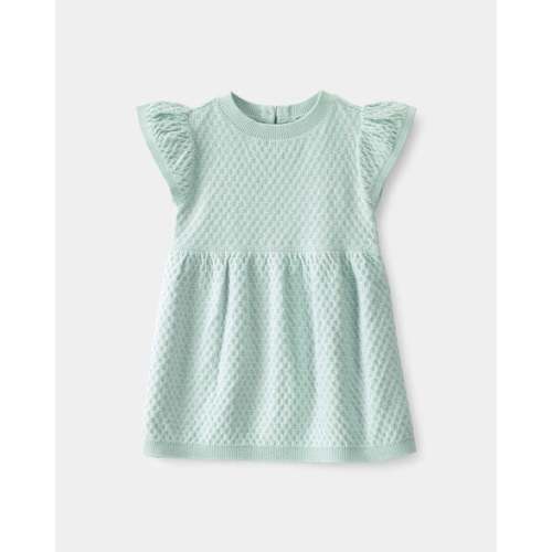 Baby Girl Sweater Dress - Green | Carter's 6mo