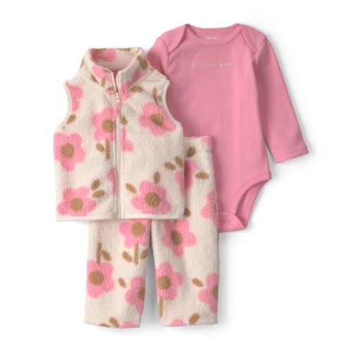 Carter's Baby Girls' 3-piece Bodysuit Pant Sets