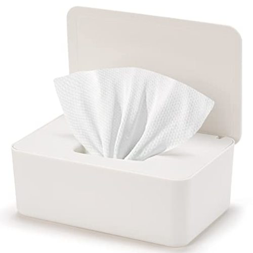 Baby Wipes Dispenser, Wipe Holder for Baby & Adult,Keeps Wet Tissue Fresh, Non-Slip Wipes Case, Flushable Wipe Container with Sealing Design Lid