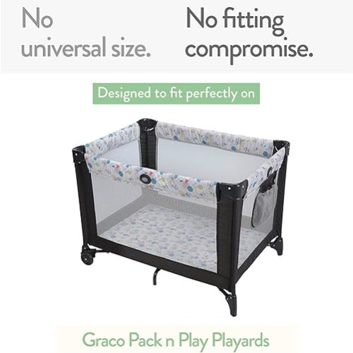 2pk Sheets for Graco Pack n Play Playard Crib- owls & elephants