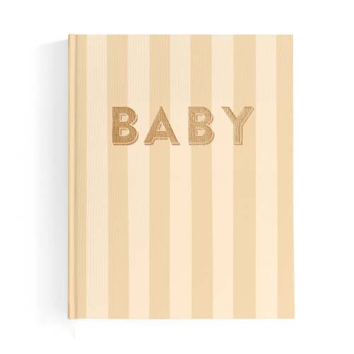 Baby Book Coffee Stripe - 3rd Edition