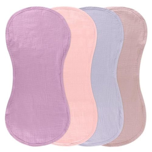 4-Pack Waterproof Changing Pad Liners | Fits Keekaroo Peanut Changer | Extra Thick, Ultra Soft & Absorbent | 2-Sided Reusable Diaper Mat | Machine Washable(Purple)