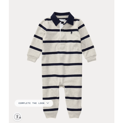 Striped Cotton Jersey Rugby Coverall