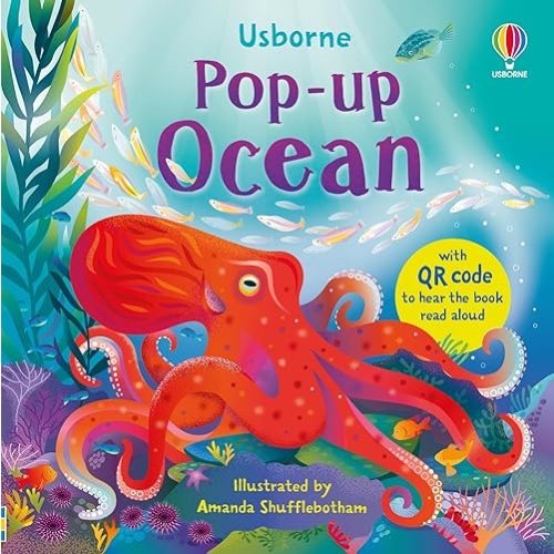 Pop-up Ocean: An Awe-Inspiring Book About Sharks, Whales, and Life in Coral Reefs and Kelp Forests Board book – Pop up, May 6, 2025