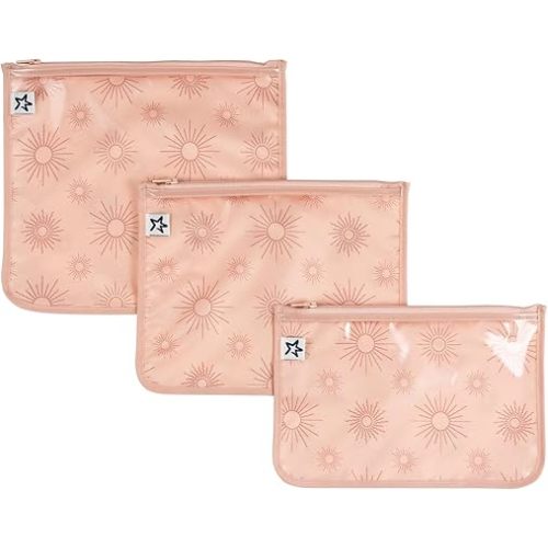 Tiny Twinkle Mess-Proof Travel Bags | TSA Airline Compliant, Zipper Closure, Clear Front Pouch, Diaper Bag Packing, Toiletry or Makeup Cosmetics Organizer