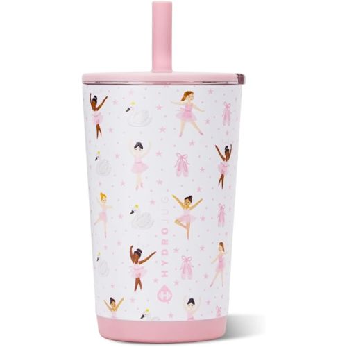 HydroJug Everyday Tumbler 14 Oz Ceramic-Lined Straw Cup Ballerina