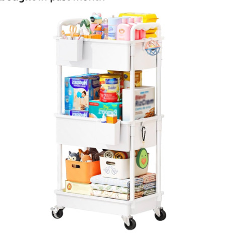 Amazon.com : SUNALLY Baby Diaper Caddy Cart, 3 Tier Rolling Diaper Cart with Lockable Wheels for Nursery Essentials, Large Capacity & Easy Assemble Diaper Storage Organizer for Newborn,New Mom, White : Baby