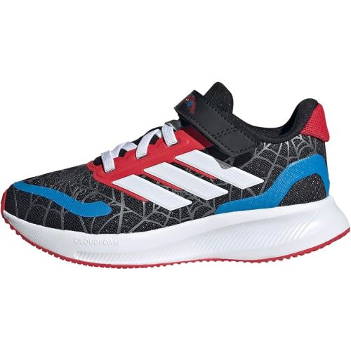 adidas Unisex-Child Marvel Run Falcon Elastic Lace & Strap Sneaker