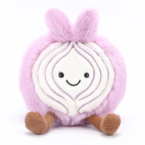 Onion Stuffed Vegetables, 5.51 inches Tall, a Lively and Adorable Onion Vegetable Plush Toy that is Perfect for Companionship or Gift-Giving - a Classic Children's Gift.