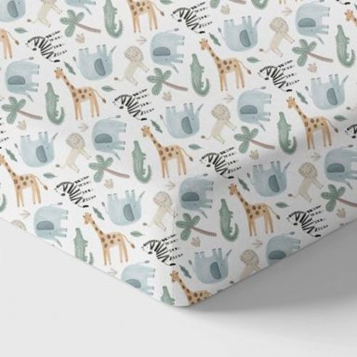 Norani Crib Sheet - Safari Animals