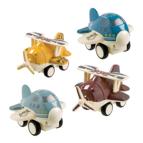 Toysmith Die Cast Pull Back Airplane Set of 4