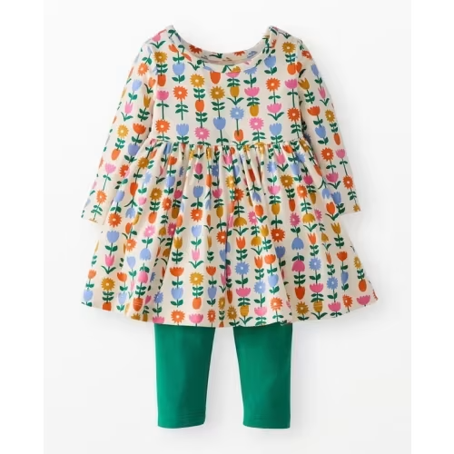 Baby Long Sleeve Skater Dress & Leggings Set