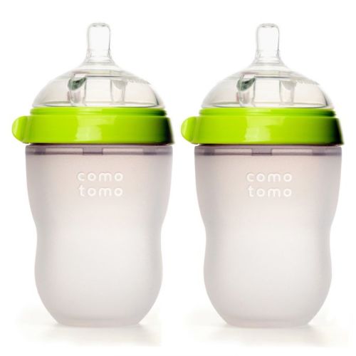 comotomo® 8-Ounce Baby Bottles in Green (2-Pack)