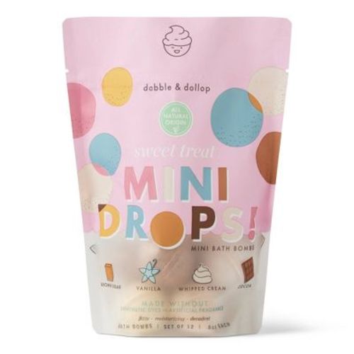 Dabble & Dollop Mini Bath Bombs - Sweet Treat - 12ct/0.8oz