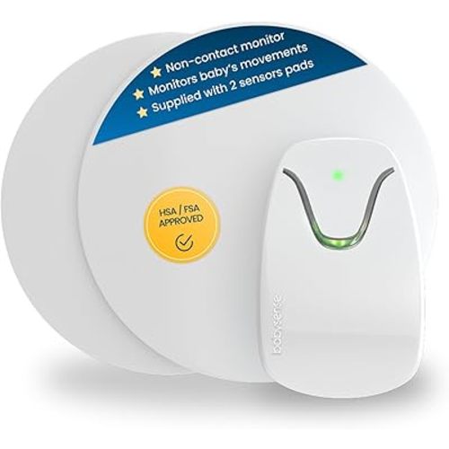 Babysense 7 Baby Sleep Breathing Movement Monitor for Newborn and Infants, No WiFi, Non Wearable, Non Contact Monitor with 2 Under-Mattress Sensors for Full Crib Coverage, FSA Baby Monitor