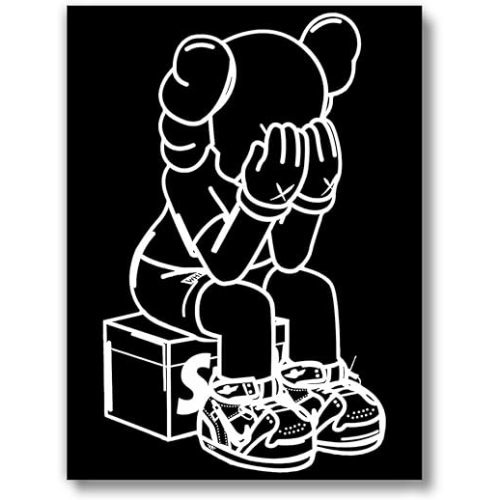 Streetwear Fashion Room Decor (UNFRAMED 12 x 16) Michael Jordan Shoes Sneaker Poster Sneakerhead Posters Air Jordans Teen Boy Room Girl Room Wall Art Prints Bedroom, Dorm, Desk - Minimalist Black & White K