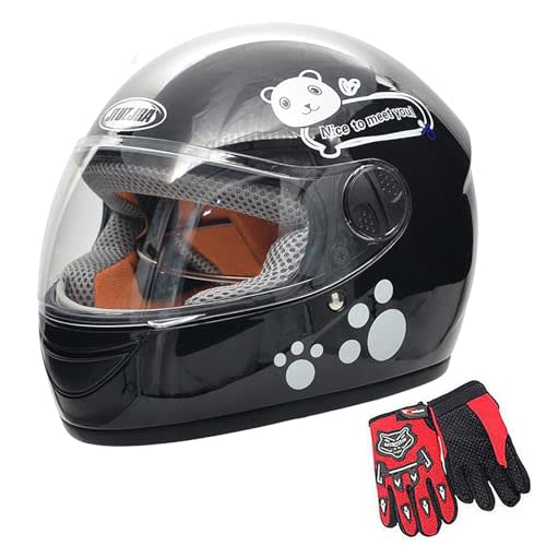 Kids Bike Helmet with Gloves, for Pedal Scooter, Motorcycle, ATV, Quad Bicycle, Suitable for Ages 3-6