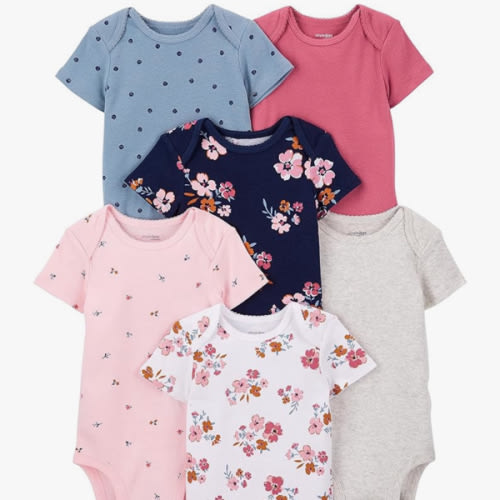 Simple Joys by Carter's Baby-Girls 6-Pack Short-Sleeve Bodysuit