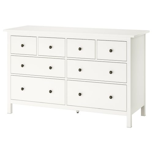 HEMNES 8-drawer dresser, white, 63x37 3/4" - IKEA