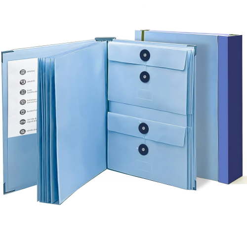 Twfbrm Document Organizer, Large Capacity Expanding File Folder with Pockets, Accordion File Organizer with Label, School Office Supplies for Important Papers, Certificates, Passports, Letters