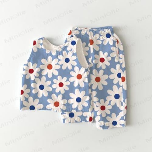 Baby White Daisy 2-Piece Sleeveless Set