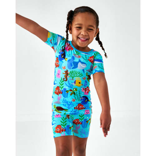 Pixar Nemo's Reef Two-Piece Short Sleeve & Shorts Pajama Set – Little Sleepies
