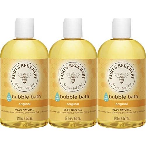 Burts Bees Baby Bubble Bath, Tear Free Baby Wash - 12 Ounce Bottle - Pack of 3
