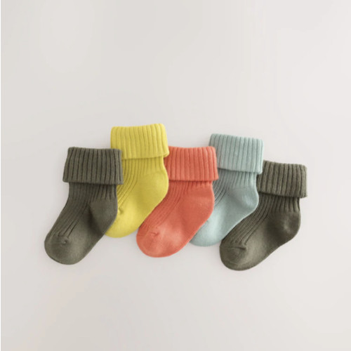 Buy Autumnal Bright Roll Top Baby Socks 5 Pack from Next USA