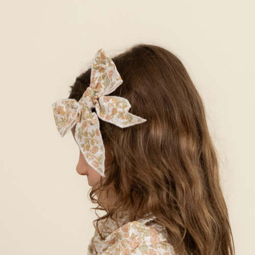Organic Hair Bow Clip - Tuscan Bloom