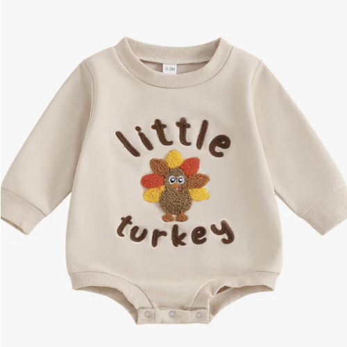 Amazon.com: FYBITBO Newborn Thanksgiving Outfit Girl Boy Little Turkey Romper Bubble Long Sleeve Onesie Fall Thanksgiving Baby Clothes