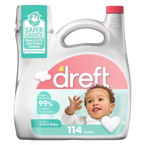 Dreft Stage 2: Active Baby HE Compatible Liquid Laundry Detergent - 150 fl oz